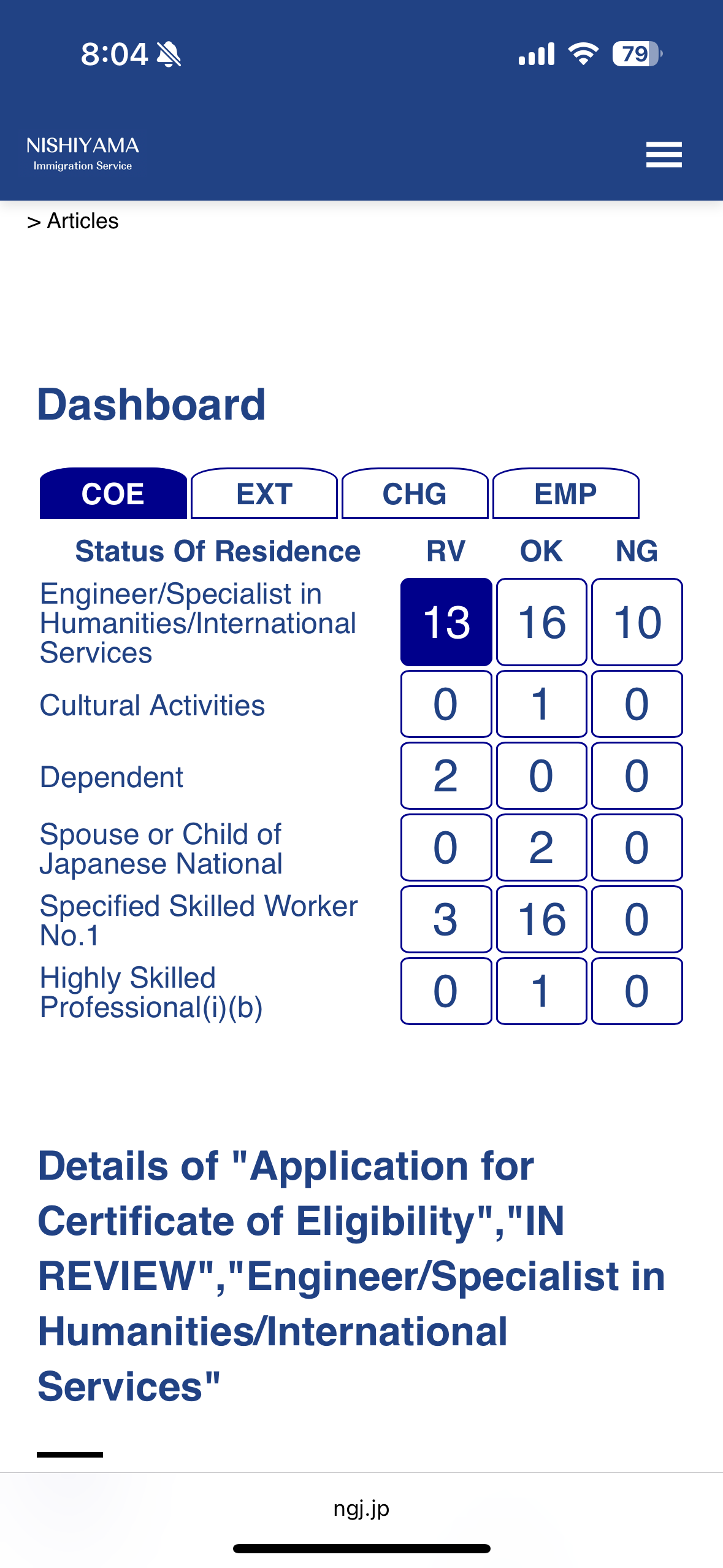 Application Status Inquiry 2
